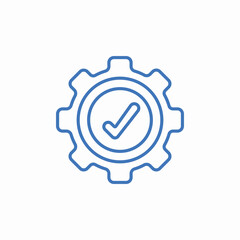 optimization gear icon sign vector
