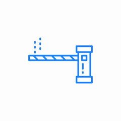 parking barrier icon sign vector