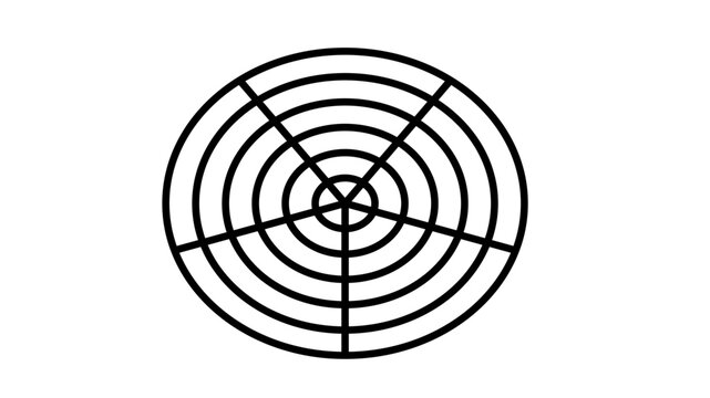vector illustration of  pollar grid 
