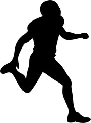 American Football Silhouette Vector | Sport Player Clipart | Ball Game Icon Design