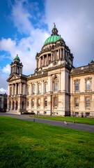 Fototapeta premium City Hall facade, sunny day