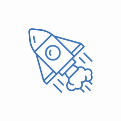 rocket cosmic icon icon sign vector