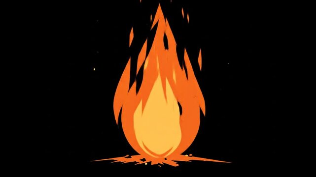 Animated fire flame