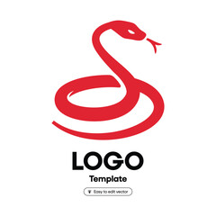 Fototapeta premium Red snake symbol with transparent background