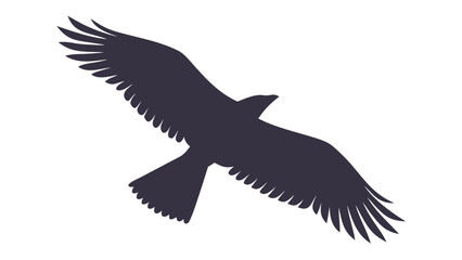 Obraz premium Bird Flying Silhouette Clean Simple Vector Element, Minimal Nature and Freedom Symbol, Wildlife Flight Illustration and Sky Design SVG