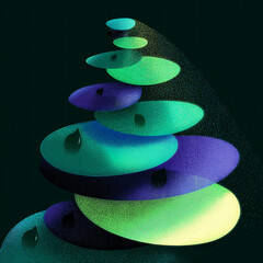 Cascade - A series of small drops merging