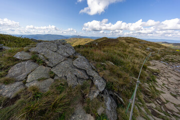 Hiking along the red trail to the highest peak of the Bieszczady Mountains - Tarnica