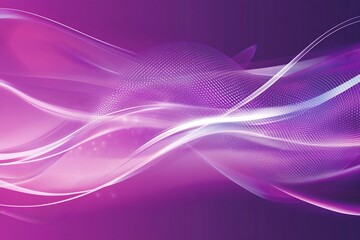 Elegant Purple Abstract Waves Serene Flowing Design Glowing Soft Light Digital Art Background Subtle Texture