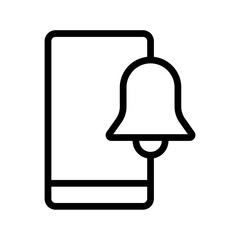 Mobile Notification Icon Smartphone Alert and Push Reminder Symbol