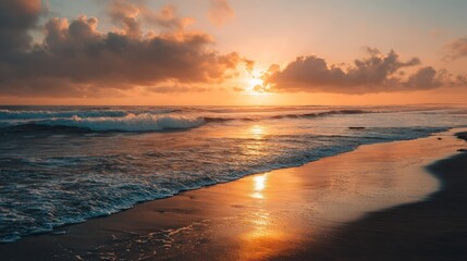 Obraz premium Sunset beach scene