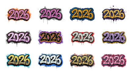 Vibrant graffiti year 2026 designs splash color and urban energy for exciting modern projects and celebrations