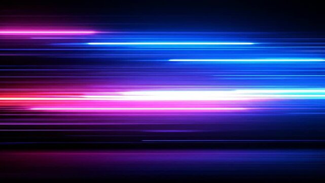Abstract neon light lines