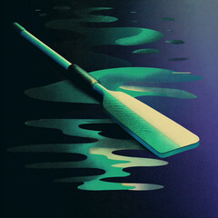 Oar - A pole with a flat end for rowing