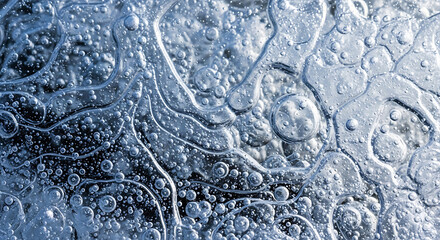 Close-up ice texture pattern abstract surface frosty cool winter background detailed frozen
