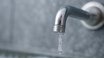 Silent trickle from a chrome faucet heralds the Zen of Water Day and World Plumbing Week, serenity embodied