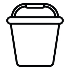 Minimalist Vector Bucket Icon