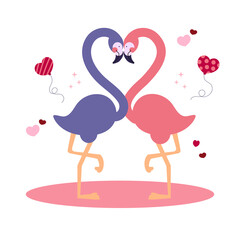 bird love vector art