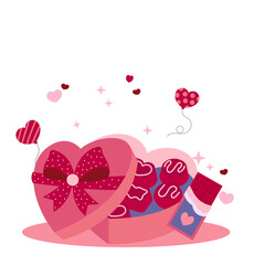 vector illustration of an abstract background with hearts