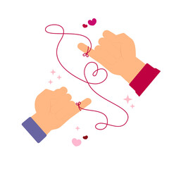 vector illustration of a couple holding hands