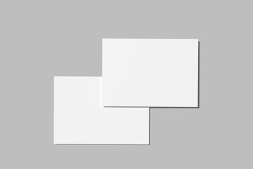 A4 a5 landscape flyer blank mockup