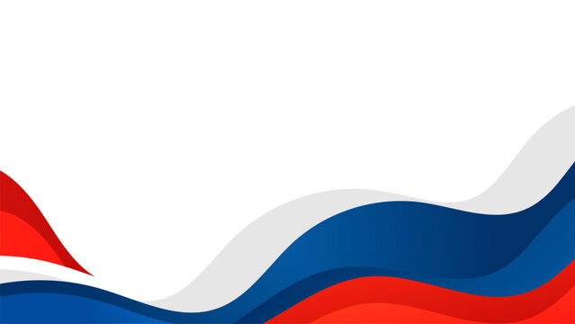 Abstract red and blue wave background design. Modern flowing curves banner template. 