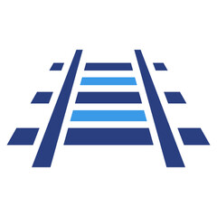 Railway Track  Icon Element For Design