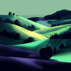 Meadow - A wide open field with gentle rolling hills -# Create