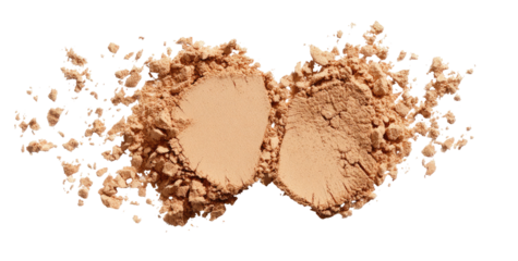 Light beige powder scattered
