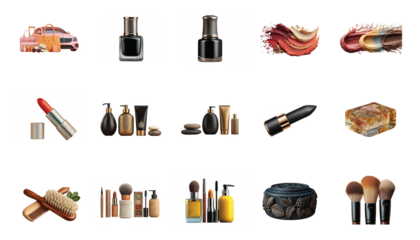  Cosmetic and Beauty Products PNG set files 