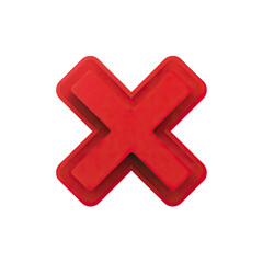 Obraz premium Red 3D X on Black Background