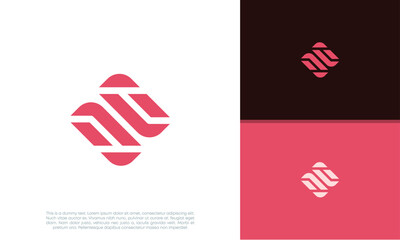 Initials S logo design. Initial Letter Logo. Innovative high tech logo template.	
