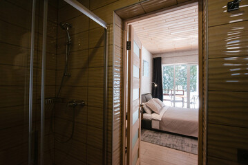 Cozy Bedroom with Bathroom View