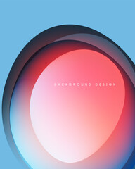 Abstract circles overlap, creating gradient effect. Blue, pink hues dominate composition. Minimalist design, modern aesthetic.