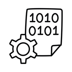 Binary Files Doodle icon EPS 10 File