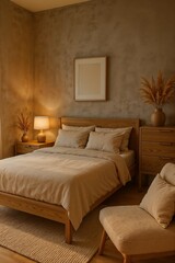 Golden Hour Bedroom with Warm Natural Light