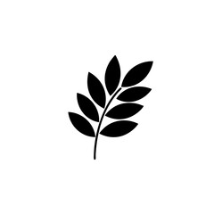 Obraz premium Minimalist Silhouette Leaf Branch Organic Natural Element Graphic Illustration