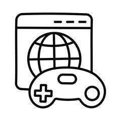 Online Game  Doodle icon EPS 10 File