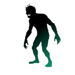 Zombie Man Silhouette Vector Monster Halloween