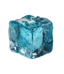 Obraz premium Icy cube, vibrant blue