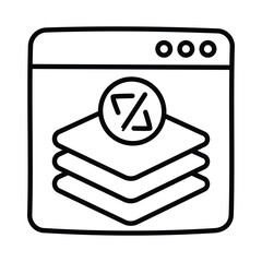 Full Stack Doodle icon EPS 10 File