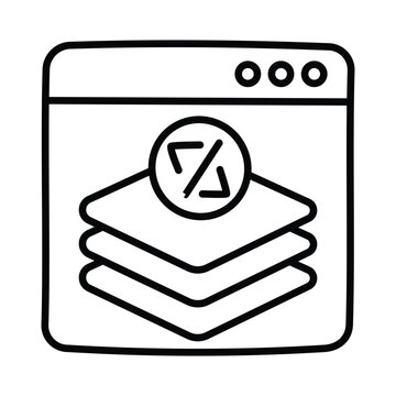 Full Stack Doodle icon EPS 10 File