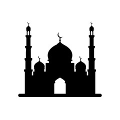 Silhouette Majestic Mosque Islamic Building Architectural Landmark Religious Structure