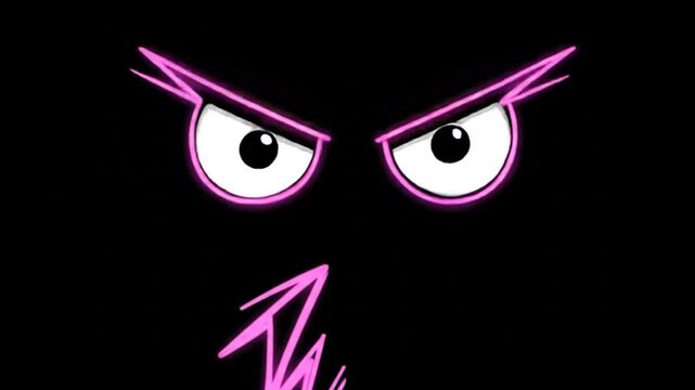 Angry owl face graphic design