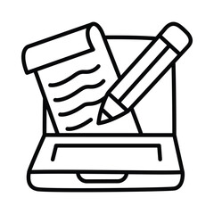 Copywriting Doodle icon EPS 10 File