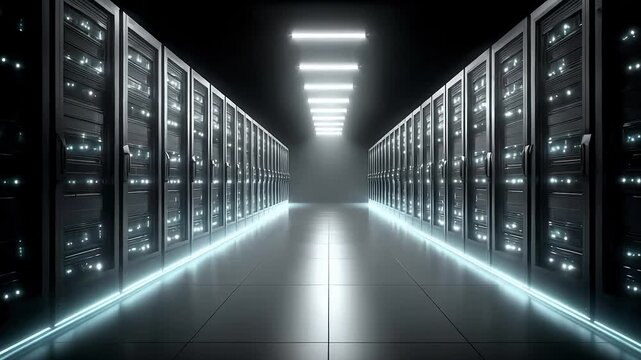 Data Center Server Array Running at High Speed