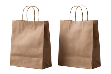 Two kraft paper shopping bags