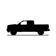 Minimalist Silhouette Truck Vehicle Transport Automobile Cargo Delivery Symbol