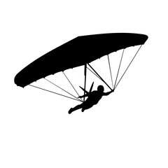 Silhouette Extreme Sport Hang Gliding Adventure Lifestyle Activity