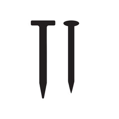 Two Nails Silhouette Icon