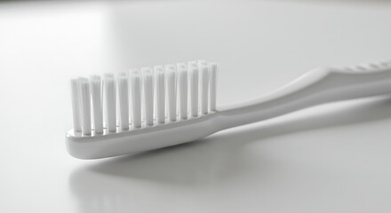 White toothbrush closeup